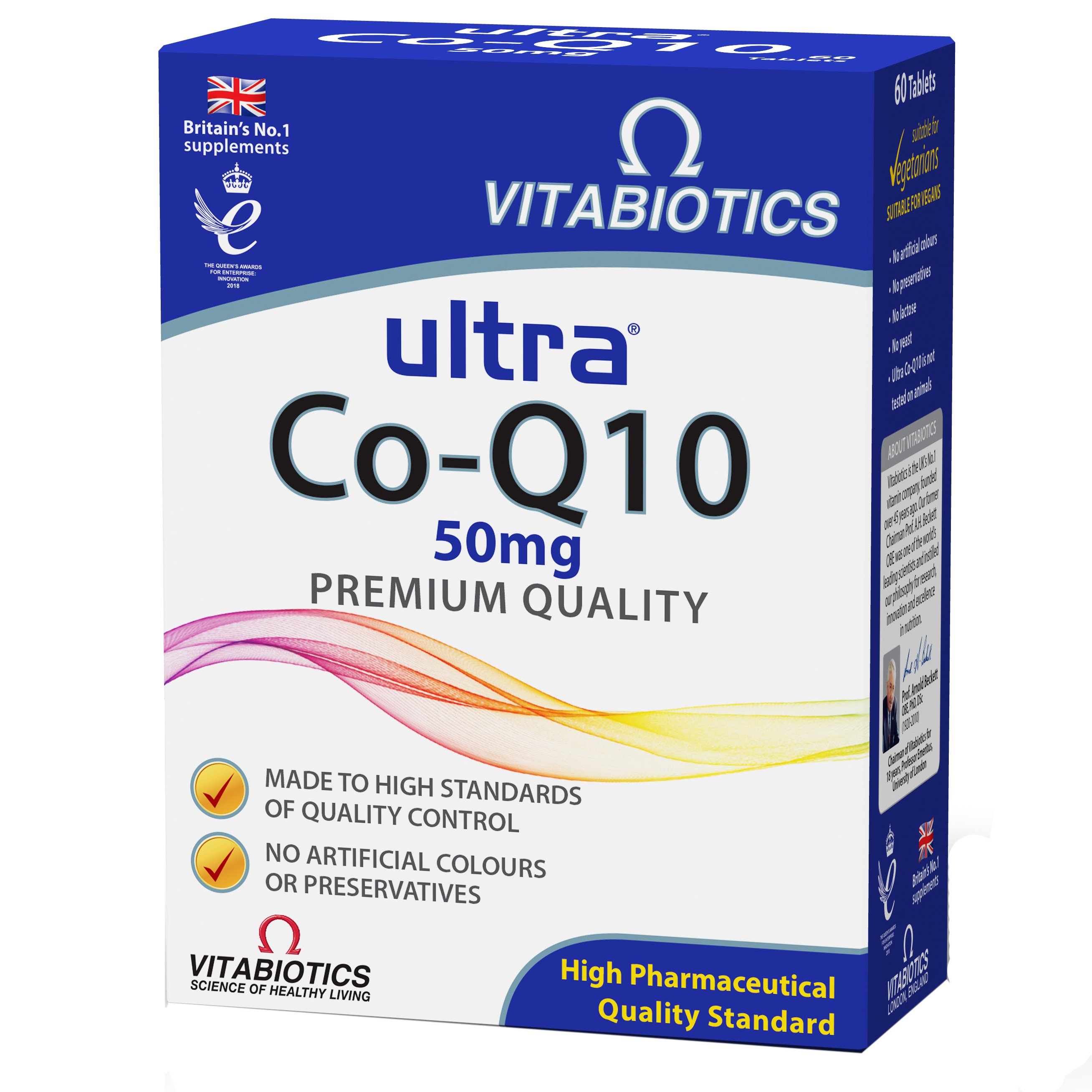 Vitabiotics Ultra Co-Q10 50mg Premium Quality Συμπλήρωμα Διατροφής με Υψηλής Ποιότητας Συνενζύμου Q10 Ιδανικό για Αθλητές 60tabs φωτογραφία