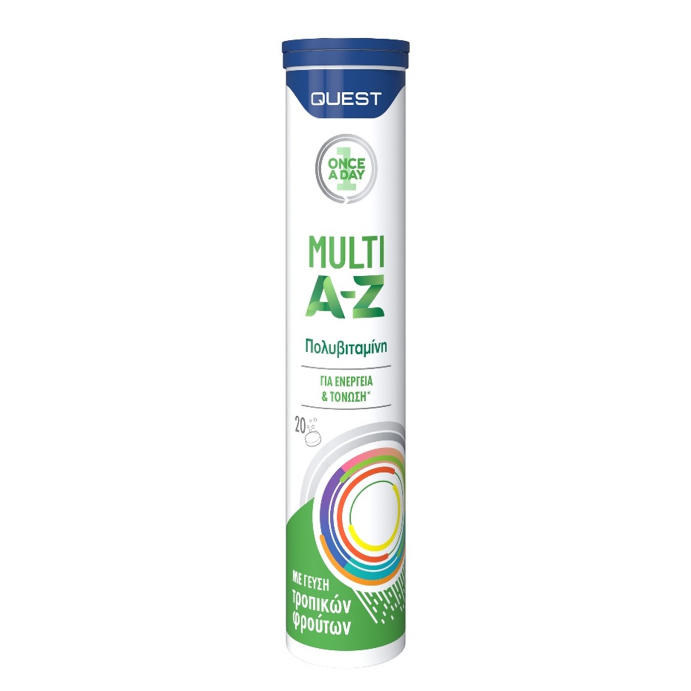 Quest Quest Multi A-Z Multivitamin Πολυβιταμινούχο Συμπλήρωμα Διατροφής για Ενέργεια & Τόνωση 20 Effer.tabs