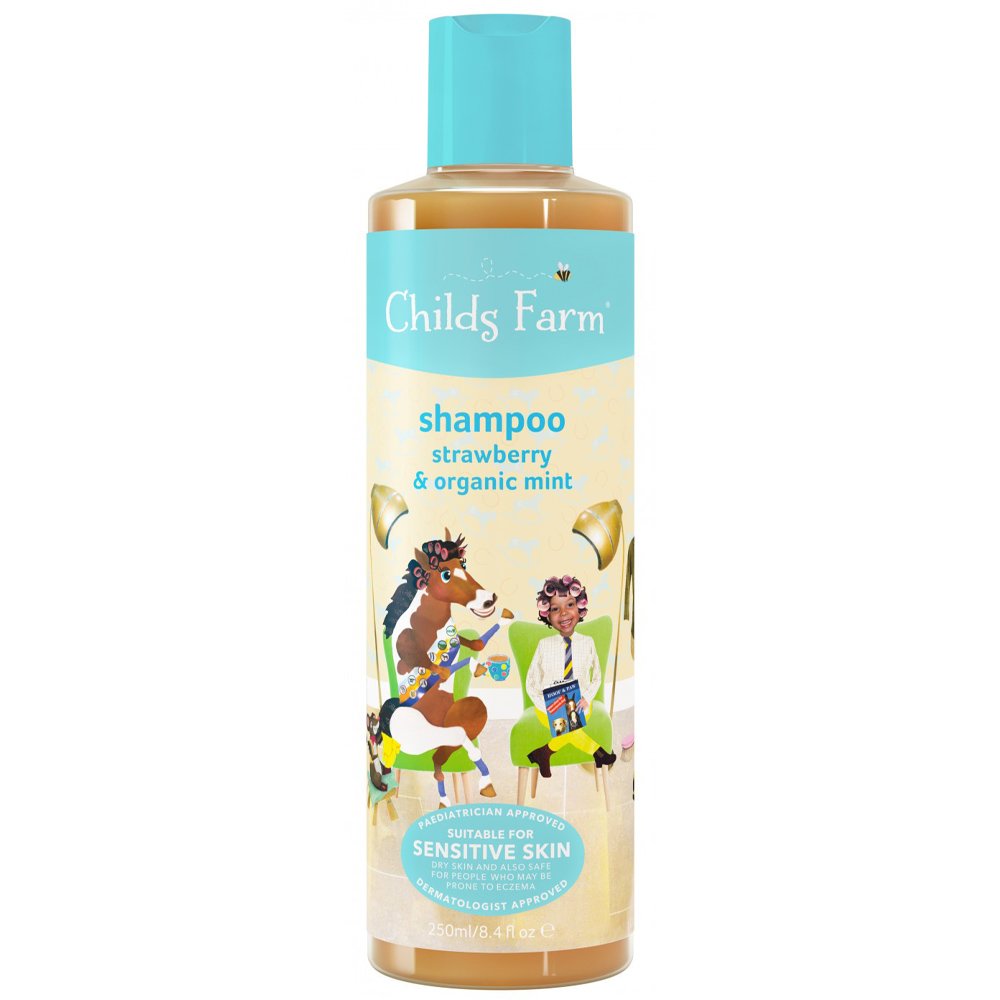 Childs Farm Childs Farm Strawberry & Organic Mint Shampoo Σαμπουάν Ειδικό στο Ξεμπέρδεμα των Μαλλιών με Αρώματα από Φράουλες & Έλαια Οργανικής Μέντας 250ml