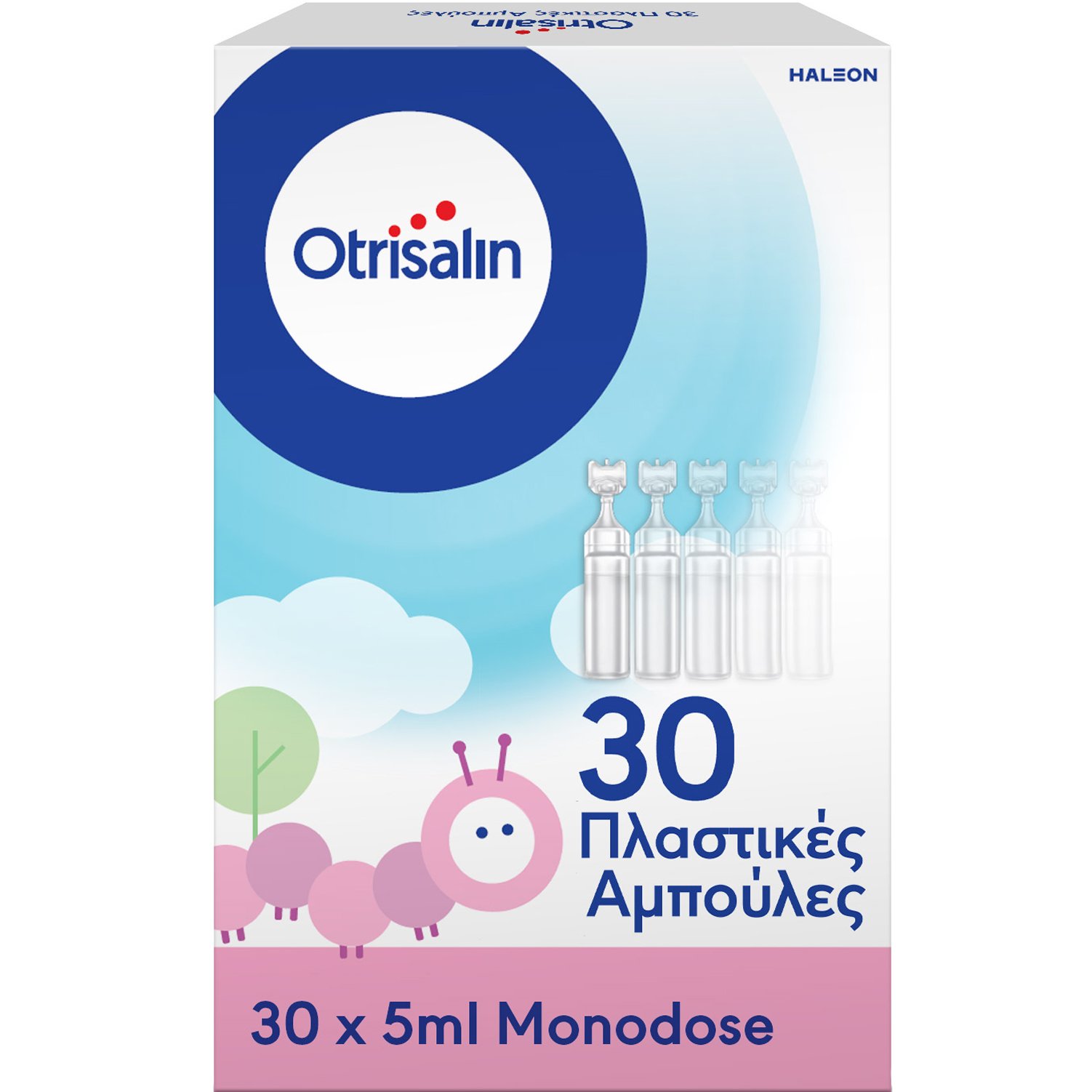 Otrisalin Sterile Nasal Solution in Ampoules Αποστειρωμένο Φυσιολογικό Διάλυμα για τον Καθαρισμό & την Ενυδάτωση της Μύτης 30x5ml φωτογραφία