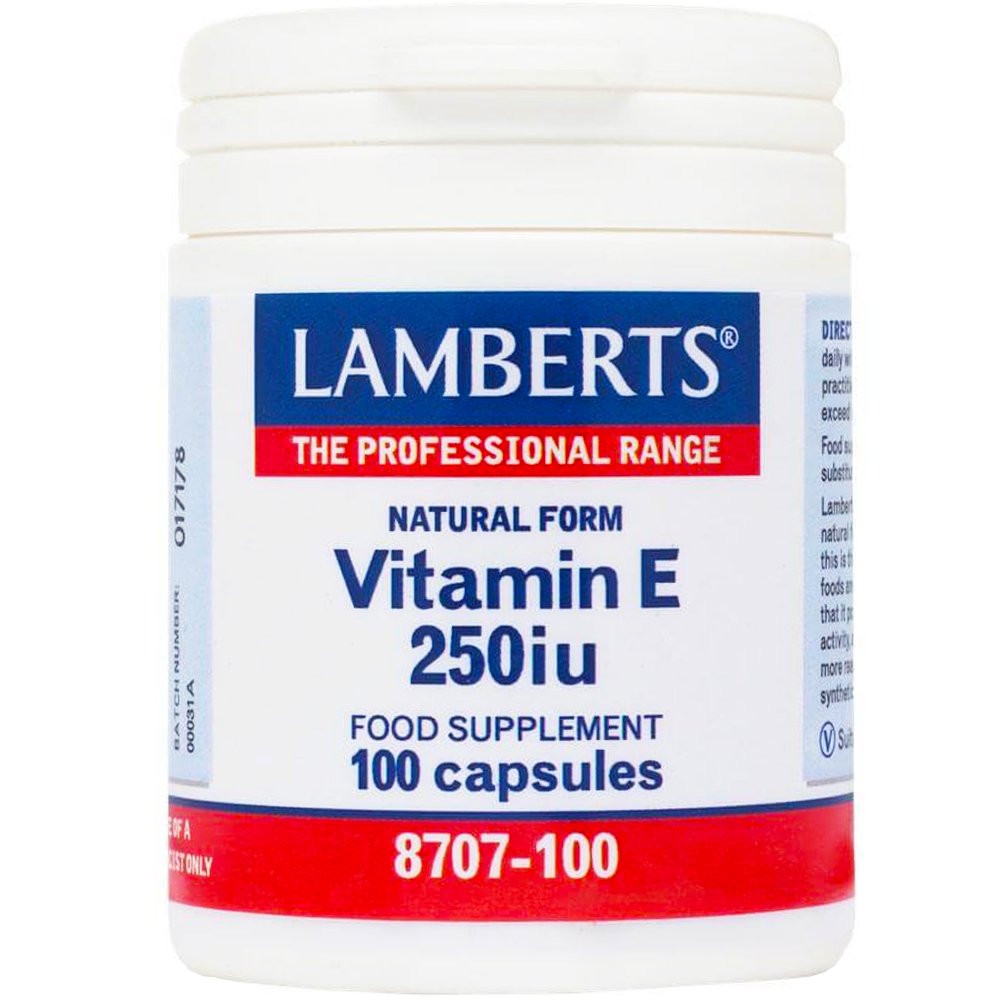 Lamberts Lamberts Vitamin E Συμπλήρωμα Διατροφής Βιταμίνης Ε Φυσικής Μορφής Κατά του Οξειδωτικού Στρες 250iu, 100caps