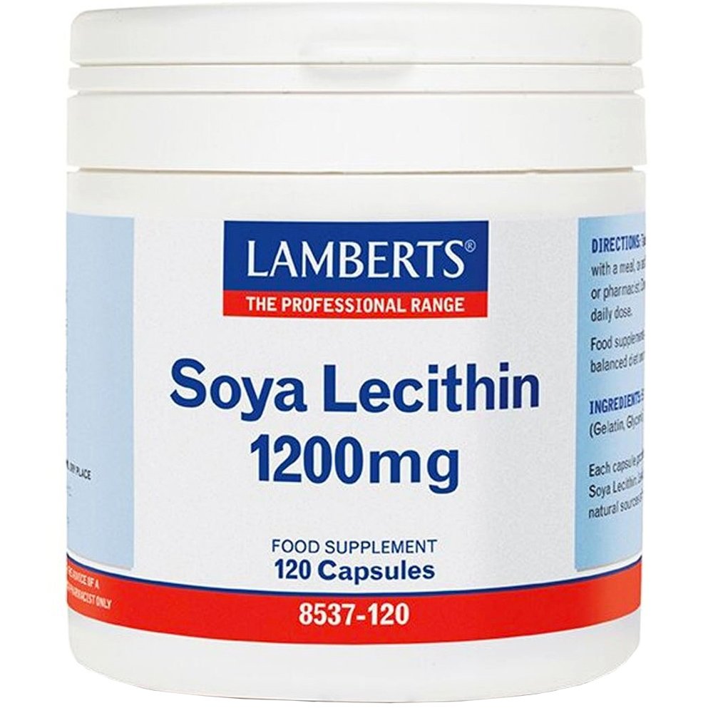 Lamberts Lamberts Soya Lecithin Συμπλήρωμα Διατροφής Λεκιθίνης Σόγιας για τη Διατήρηση της Φυσιολογικής Ηπατικής Λειτουργίας 1200mg, 120caps