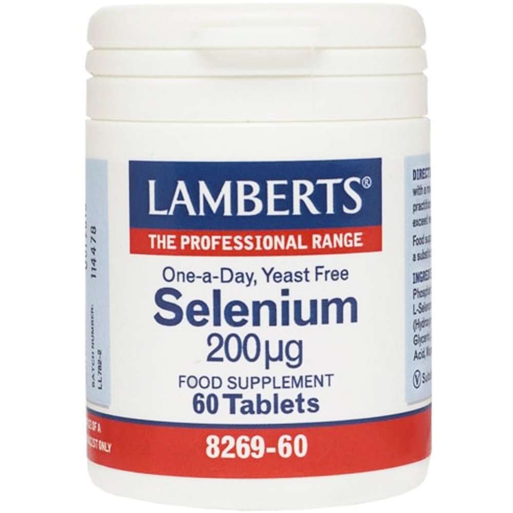 Lamberts Lamberts Selenium Συμπλήρωμα Διατροφής με Σελήνιο για την Ενίσχυση της Ανδρικής Γονιμότητας & τη Φυσιολογική Λειτουργία του Οργανισμού 200μg, 60tabs