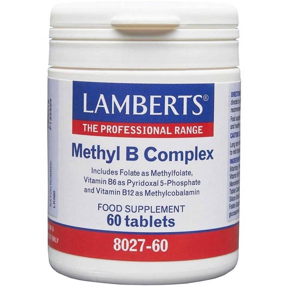 Lamberts Lamberts Methyl B Complex Συμπλήρωμα Διατροφής Φολικού Οξέως σε Φυσική Μορφή & Συμπλέγματος Βιταμινών Β για την Καλή Υγεία του Νευρικού Συστήματος & την Ενεργοποίηση του Μεταβολισμού 60tabs