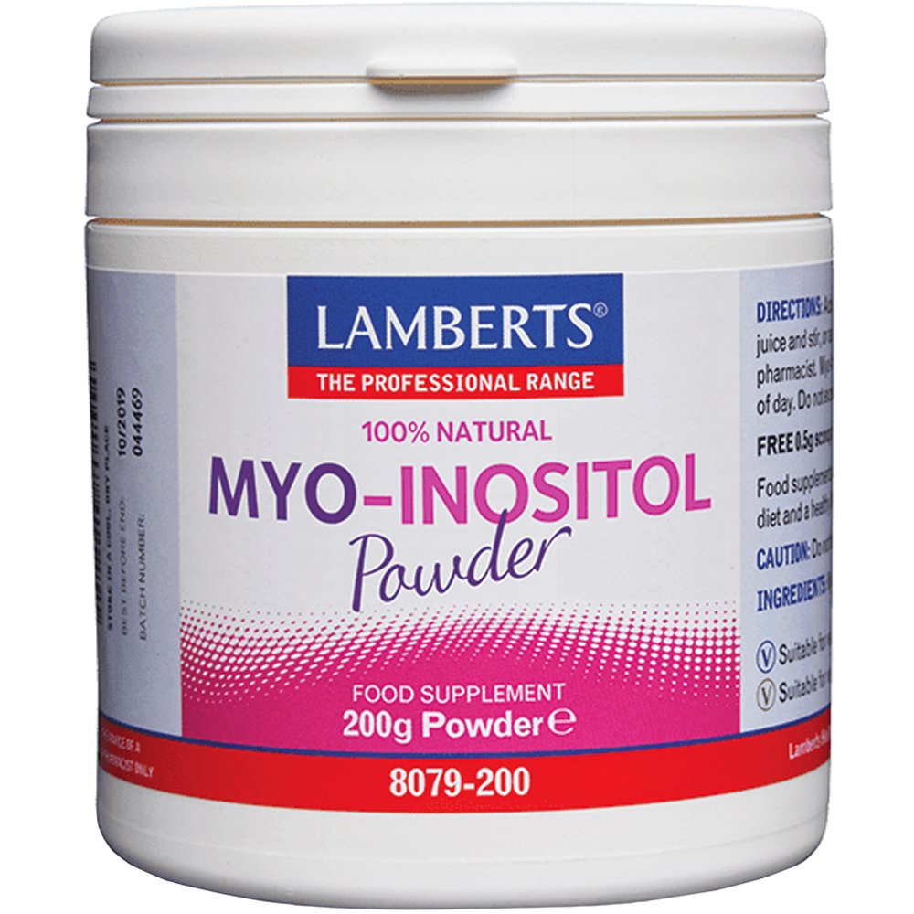 Lamberts Lamberts Myo-Inositol Powder Συμπλήρωμα Διατροφής Μυοϊνοσιτόλης σε Μορφή Σκόνης για την Αντιμετώπιση Ορμονικών Διαταραχών στις Γυναίκες & Ρύθμιση του Εμμηνορροϊκού Κύκλου 200g