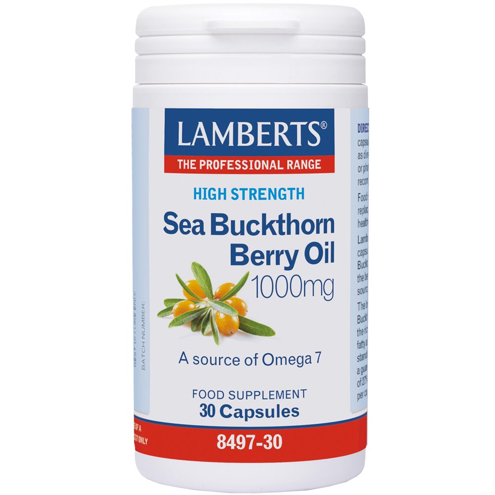 Lamberts Lamberts Sea Buckthorn Συμπλήρωμα Διατροφής Εκχυλίσματος Ιπποφαούς για Ενέργεια, Τόνωση Ισχυρό Ανοσοποιητικό με Αντιοξειδωτικές Ιδιότητες 1000mg, 30caps