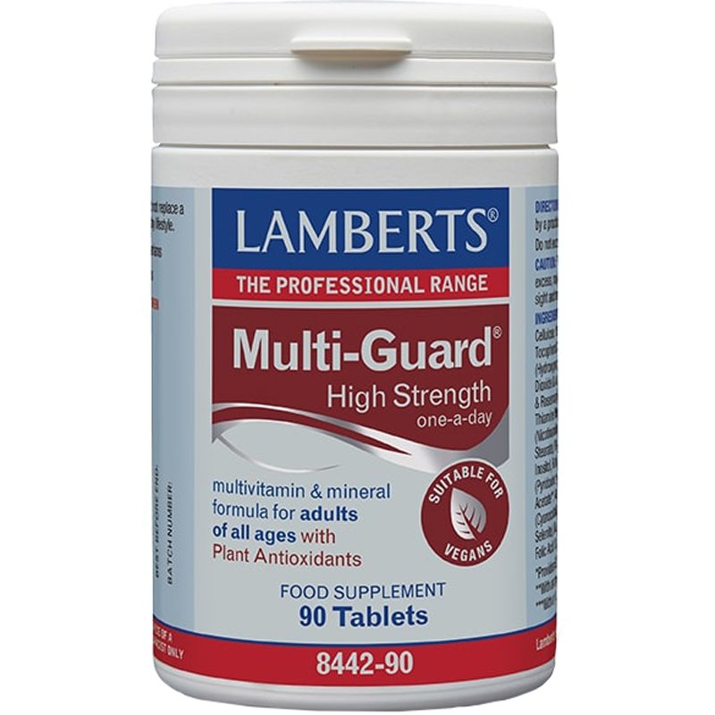 Lamberts Lamberts Multi-Guard High Strenght Συμπλήρωμα Διατροφής Φόρμουλας Πολυβιταμινών & Μετάλλων με Φυτικά Αντιοξειδωτικά για Ενέργεια & Ενδυνάμωση 90tabs 