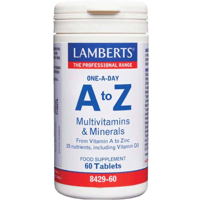 Lamberts A to Z Multivitamin & Minerals Συμπλήρωμα Διατροφής με Φόρμουλα Πολυβιταμινών & Μεταλλικών Στοιχείων για Τόνωση & Ενέργεια Κάθε Μέρα 60tabs φωτογραφία