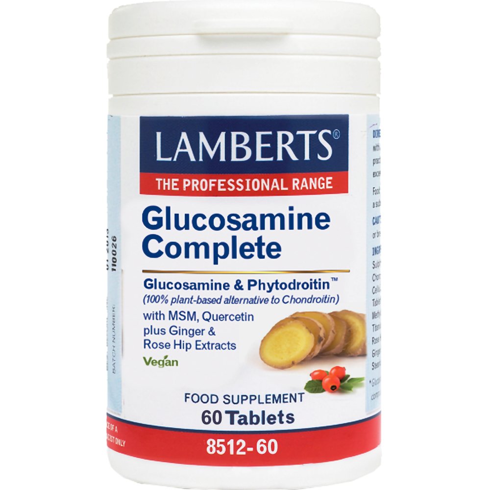 Lamberts Lamberts Glucosamine Complete Συμπλήρωμα Διατροφής Γλυκοζαμίνης & Χονδροϊτίνης Φυτικής Προέλευσης για τη Φροντίδα των Αρθρώσεων & του Χόνδρου 60tabs