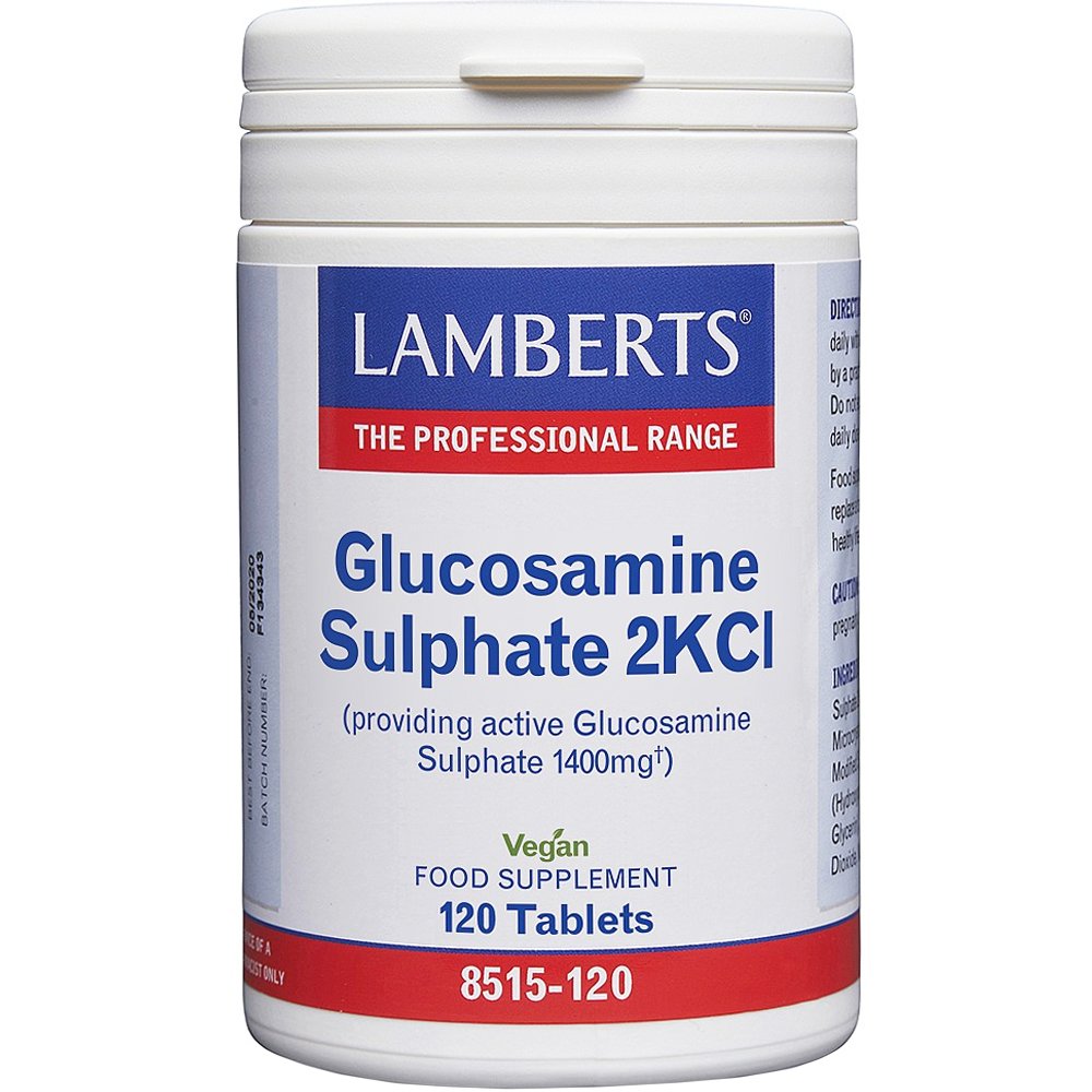 Lamberts Lamberts Glucosamine Sulphate 2KCI 120tabs,Συμπλήρωμα Διατροφής Γλυκοζαμίνης Υψηλής Απορροφησιμότητας για την Καλή Υγεία των Χόνδρων των Αρθρώσεων