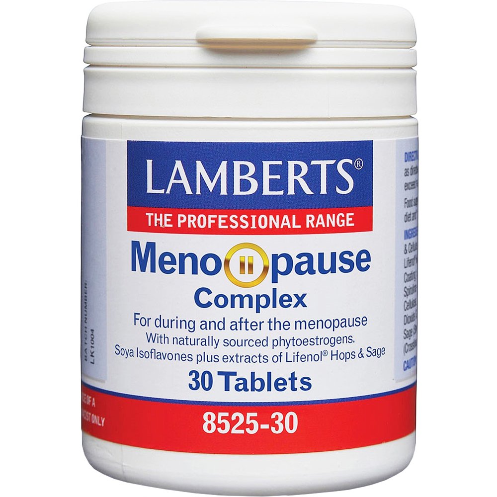 Lamberts Lamberts Menopause Complex Συμπλήρωμα Διατροφής Εκχυλίσματος Βοτάνων Πλούσιο σε Φυτοοιστρογόνα για την Αντιμετώπιση των Συμπτωμάτων της Εμμηνόπαυσης 30tabs