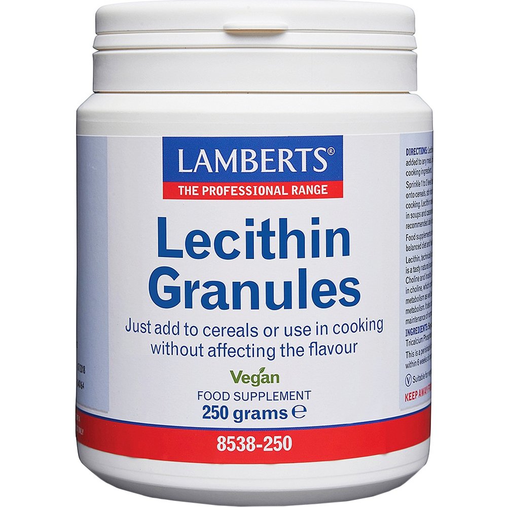 Lamberts Lamberts Lecithin Granules Συμπλήρωμα Διατροφής Λεκιθίνης σε Κόκκους για Μεταβολισμό του Λίπους Έλεγχο του Βάρους & της Χοληστερίνης 250gr