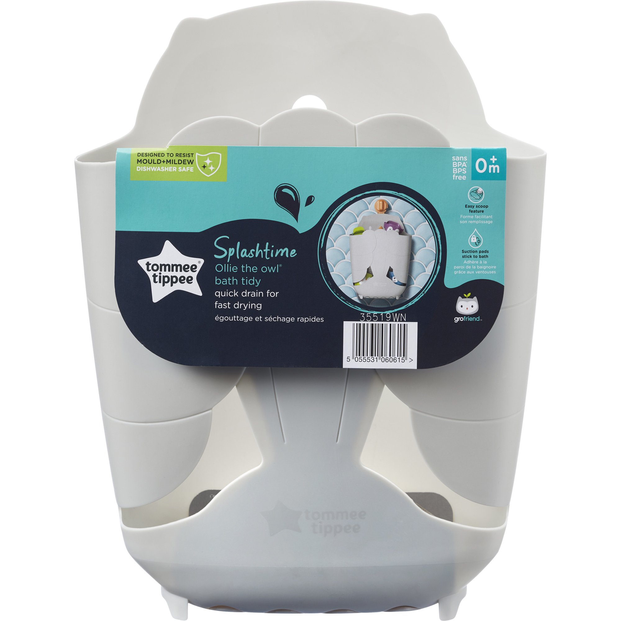 Tommee Tippee Tommee Tippee Splashtime Ollie the Owl Bath Tidy Κωδ 491014 Καλάθι Τακτοποίησης Παιχνιδιών Μπάνιου 0m+, 1 Τεμάχιο