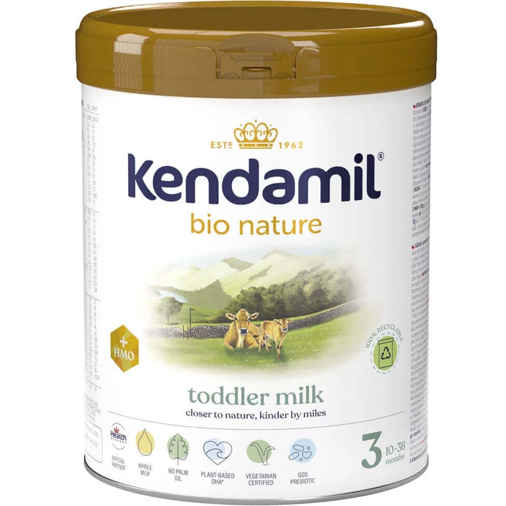 Kendamil Kendamil Bio Nature Toddler Milk 3, 10-36m + HMO Γάλα Πλήρες σε Σκόνη 3ης Βρεφικής Ηλικίας Βιολογικής Καλλιέργειας με Ολιγοσακχαρίτες Μητρικού Γάλακτος (HMO) 800g