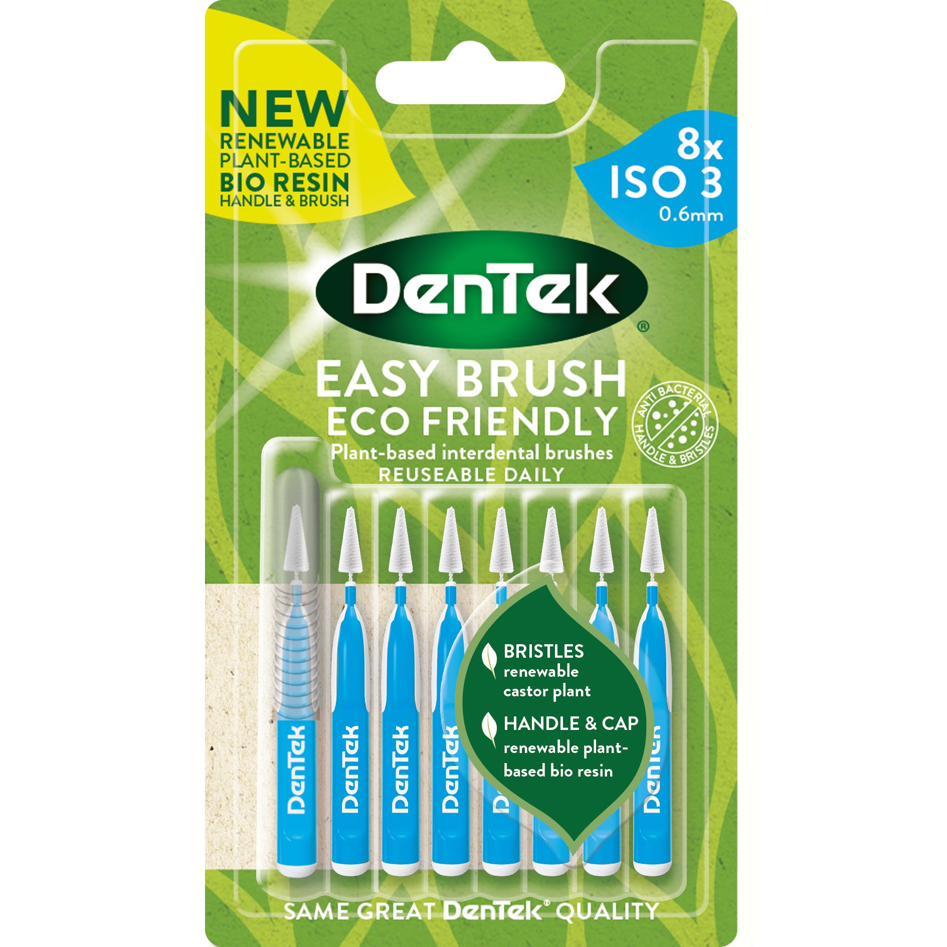 Dentek Dentek Easy Brush Interdental Brushes Size/ISO 3 (0,6mm) Μεσοδόντια Βουρτσάκια Μεγάλου Μεγέθους 8 Τεμάχια