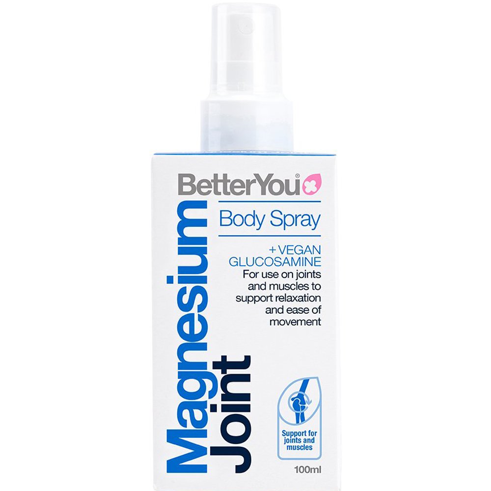 BetterYou BetterYou Magnesium Joint Body Spray Διαδερμικό Μαγνήσιο & Γλυκοζαμίνη σε Μορφή Spary Υψηλής Ποιότητας για Ανακούφιση από τον Πόνο των Μυών & των Αρθρώσεων, Ευκαμψία & Μείωση Μυϊκής Κράμπας 100ml