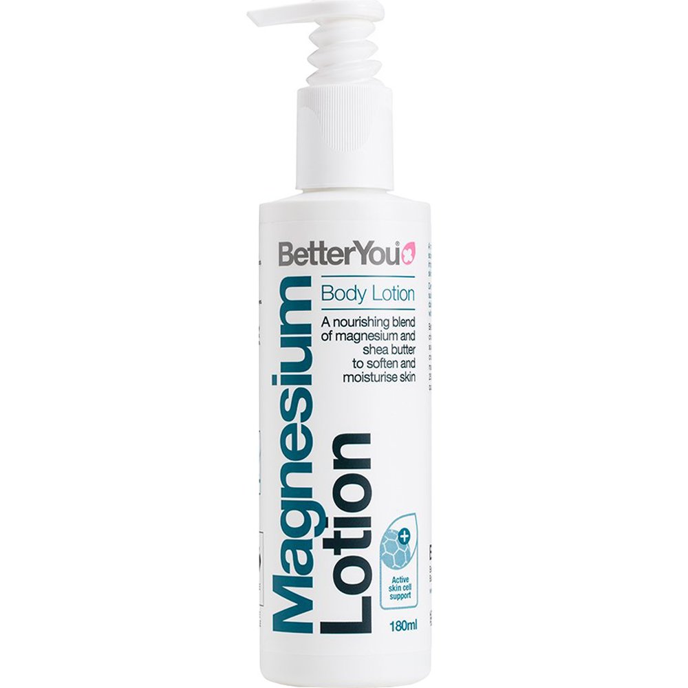 BetterYou BetterYou Magnesium Mineral Body Lotion Λοσιόν Προσώπου Σώματος Περιποίησης & Ενυδάτωσης με Διαδερμικό Μαγνήσιο για Θρέψη & Ενίσχυση των Μυών & της Επιδερμίδας με Αντλία 180ml