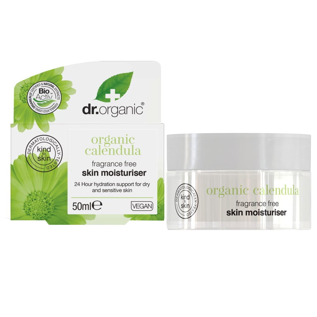 Dr Organic Calendula Fragrance Free Skin Moisturiser Cream Ενυδατική Κρέμα Προσώπου με Καλέντουλα για Ευαίσθητα Δέρματα 50ml φωτογραφία