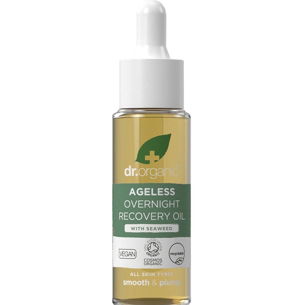 Dr Organic Dr Organic Ageless Overnight Recovery Oil with Seaweed All Skin Types Smooth & Plump Επανορθωτικό Έλαιο Περιποίησης Προσώπου σε Μορφή Ορού που Χαρίζει Ενυδάτωση, Θρέψη & Αναπλήρωση Ρυτίδων Κατά τη Διάρκεια της Νύχτας 30ml