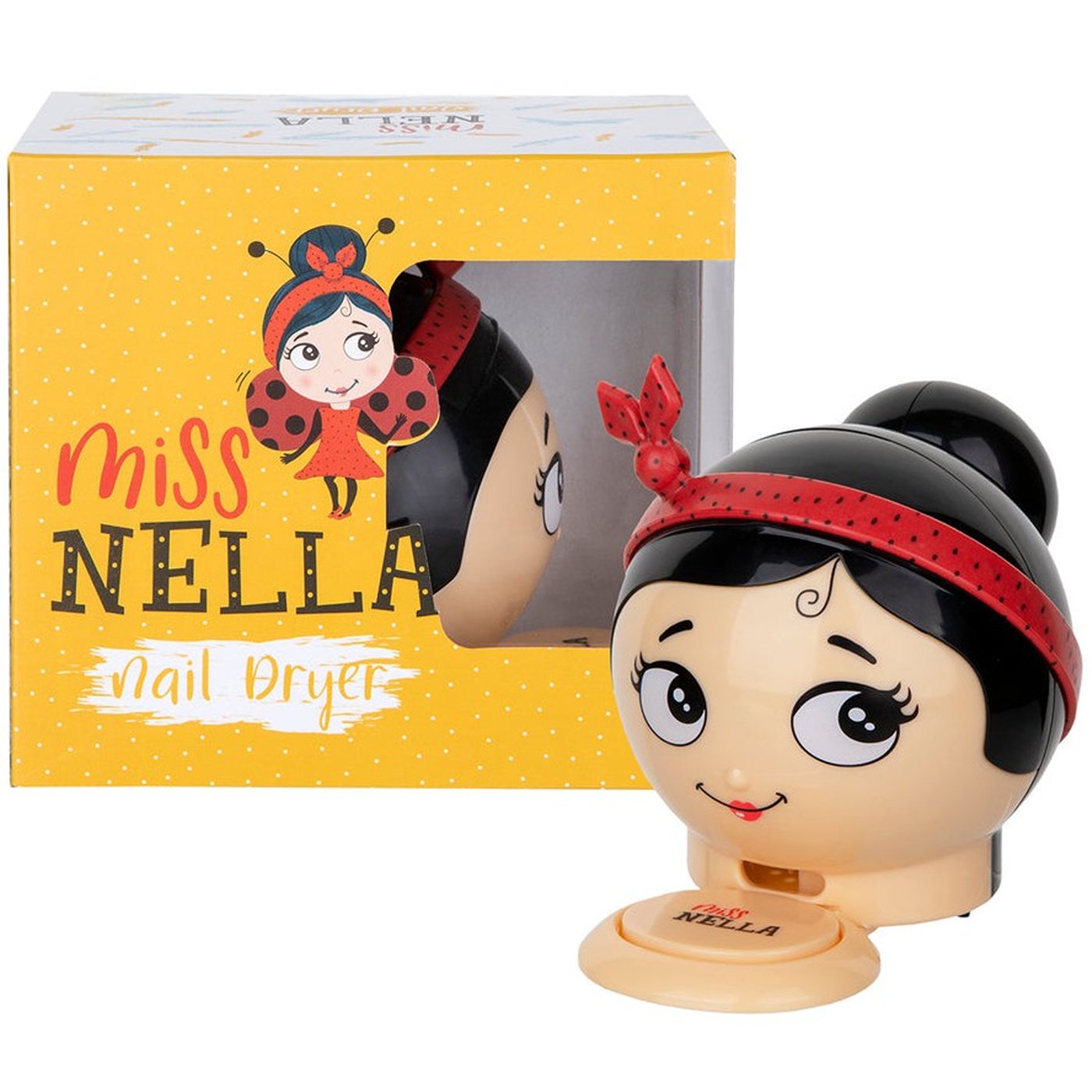 Miss Nella Miss Nella Nail Dryer Ladybird Συσκευή Γρήγορου Στεγνώματος σε Βερνίκι Νυχιών, για Παιδιά 1 Τεμάχιο