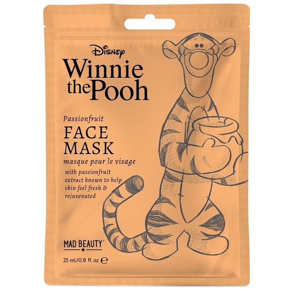 Mad Beauty Winnie the Pooh Passionfruit Face Mask Υφασμάτινη Μάσκα Προσώπου με Φρούτα του Πάθους για Απαλότητα & Λάμψη Κωδ 99157, 1x25ml