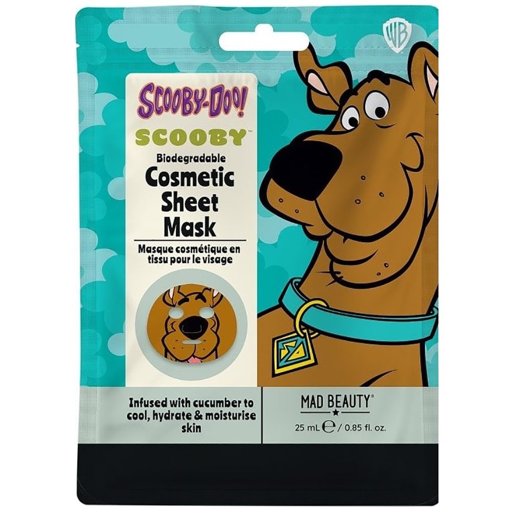 Mad Beauty Scooby-Doo Scooby Cosmetic Sheet Mask Υφασμάτινη Μάσκα Προσώπου με Αγγούρι για Ενυδάτωση & Λάμψη Κωδ 99180, 1x25ml