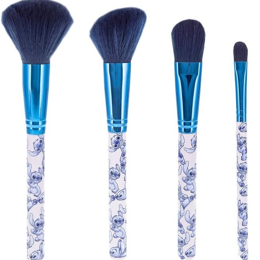 Mad Beauty Mad Beauty Disney Stitch Cosmetic Brush Set Σετ Πινέλων Μακιγιάζ Εμπνευσμένο Από το Χαρακτήρα Stitch της Disney Κωδ 99645, 4 Τεμάχια