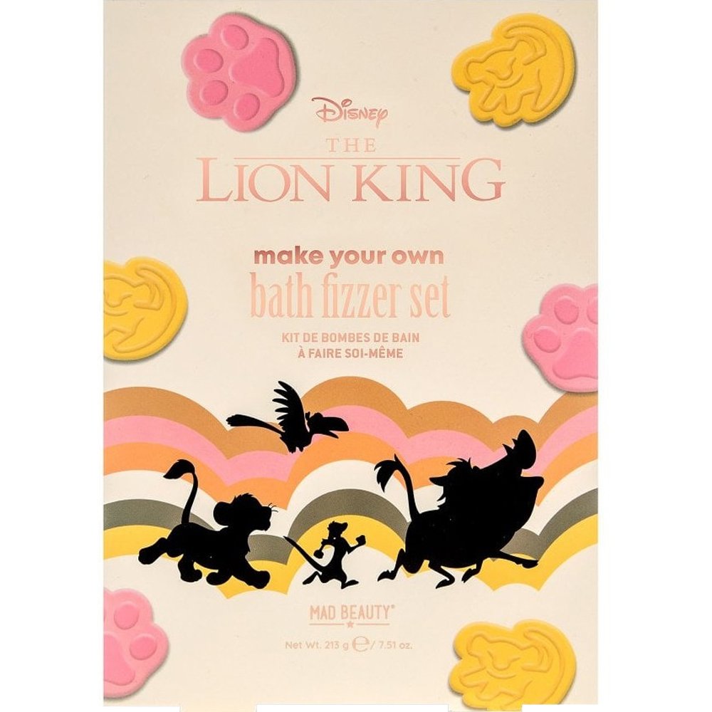 Mad Beauty Mad Beauty Disney The Lion King Make Your Own Bath Fizzer Set DIY Σετ Δώρου Φυσαλίδες Μπάνιου με Καλούπια σε 2 Σχέδια & Σκόνη σε 3 Χρώματα με Άρωμα Μάνγκο & Παπάγια Εμπνευσμένα Από τους Χαρακτήρες της Ταινίας Disney The Lion King Κωδ 99678, 1 Τεμάχιο