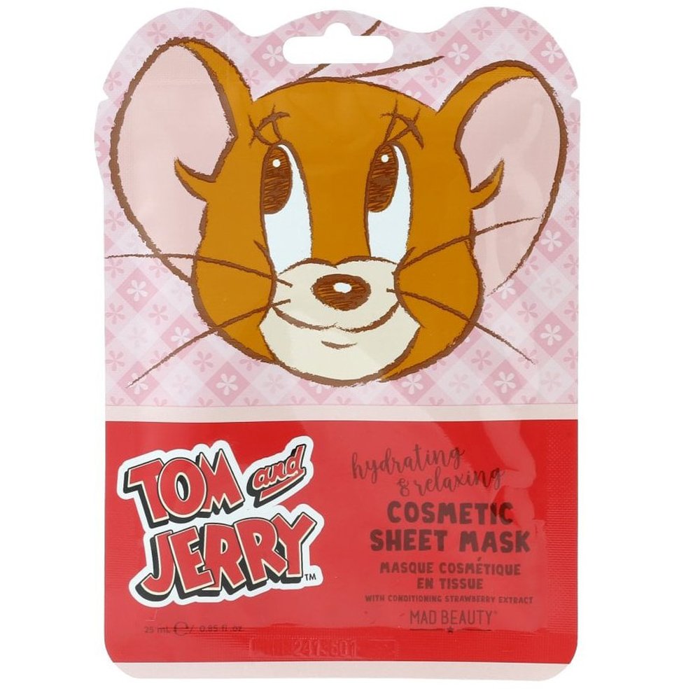 Mad Beauty Mad Beauty Tom & Jerry Cosmetic Sheet Mask Ενυδατική Μάσκα Προσώπου για Λάμψη Εμπνευσμένη από το Χαρακτήρα Jerry της Disney 1 Τεμάχιο - Jerry