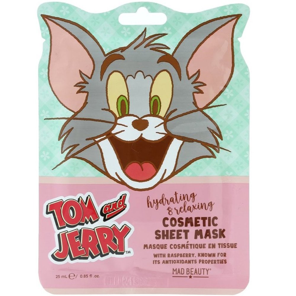 Mad Beauty Mad Beauty Tom & Jerry Cosmetic Sheet Mask Ενυδατική Μάσκα Προσώπου για Λάμψη Εμπνευσμένη από το Χαρακτήρα Jerry της Disney 1 Τεμάχιο - Tom