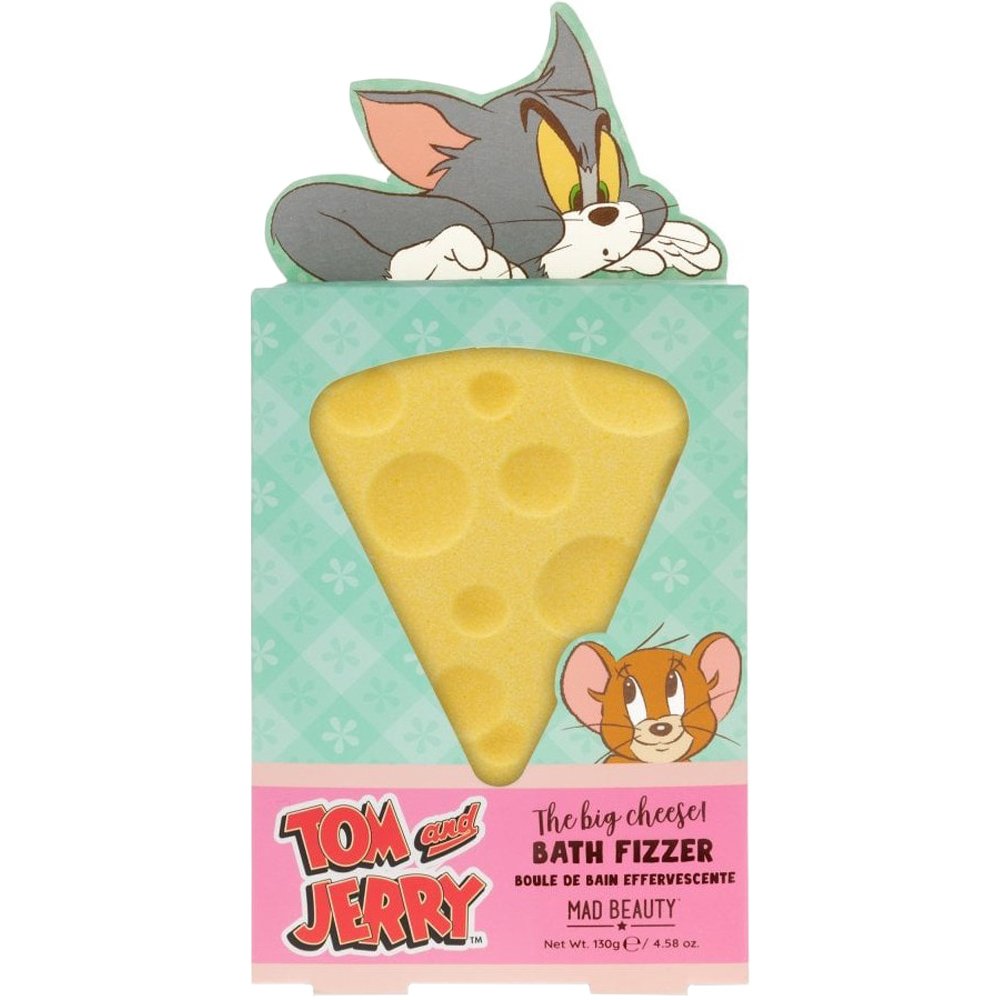 Mad Beauty Mad Beauty Tom & Jerry Bath Fizzer Μπάλα Αλάτων Μπάνιου σε Σχήμα Τυριού 130g