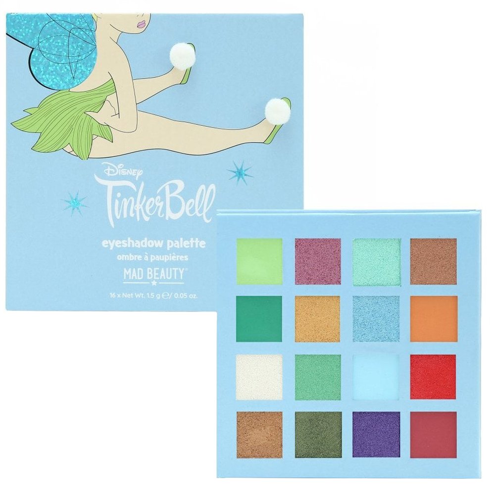 Mad Beauty Mad Beauty Tinks Pixie Perfection Eyeshadow Palette Παλέτα Σκιών 16 Αποχρώσεων Εμπνευσμένες από τη Χαρακτήρα Tinkerbell της Disney 1 Τεμάχιο