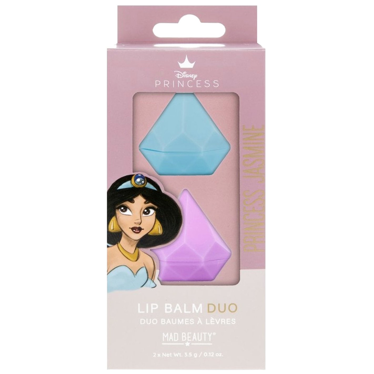 Mad Beauty Mad Beauty Pure Princess Lip Balm Duo Jasmine Ενυδατικό Βάλσαμο Χειλιών Εμπνευσμένο από τον Χαρακτήρα Jasmine 1 Τεμάχιο