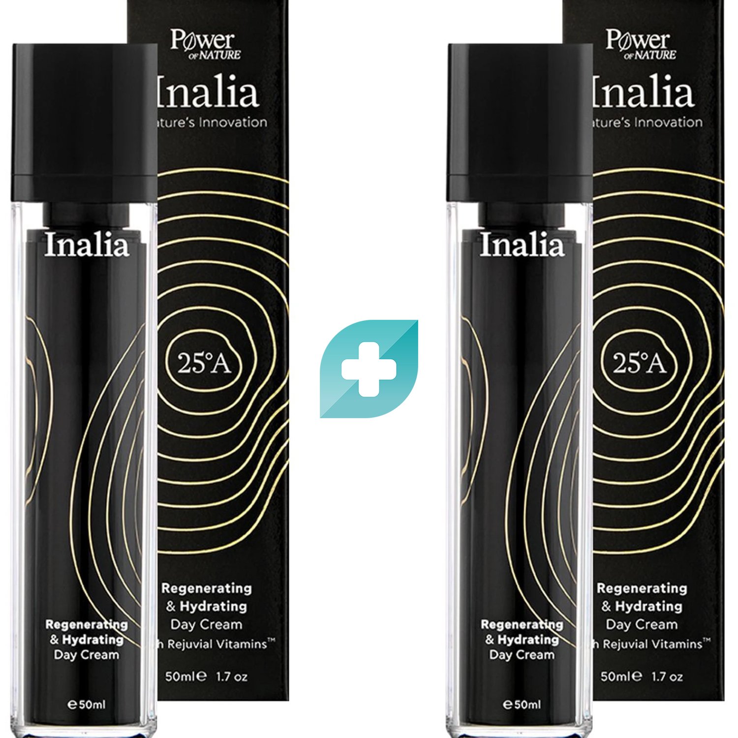 Inalia Σετ Inalia Regenerating & Hydrating Day Face Cream with Rejuval Vitamins Ενυδατική Κρέμα Προσώπου Ημέρας, Κατάλληλη για Όλους τους Τύπους Επιδερμίδας 2x50ml