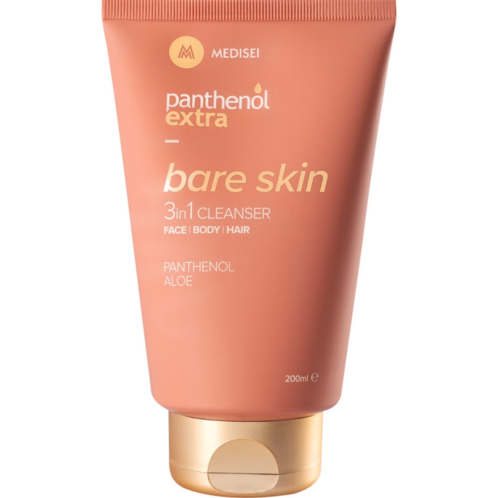 Medisei Panthenol Extra Bare Skin 3 in 1 Gel Cleanser Αφρόλουτρο & Σαμπουάν Καθημερινής Χρήσης για Πρόσωπο, Σώμα & Μαλλιά 200ml φωτογραφία