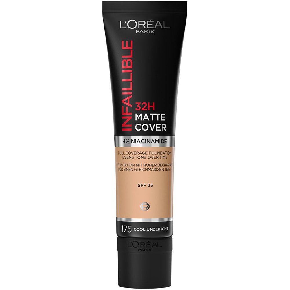 L'oreal Paris Infaillible 32h Matte Cover Foundation Spf25 για Τέλεια Κάλυψη & Ματ Αποτέλεσμα Μακράς Διαρκείας με Δείκτη Αντηλιακής Προστασίας 30ml - 175 Cool Undertone φωτογραφία