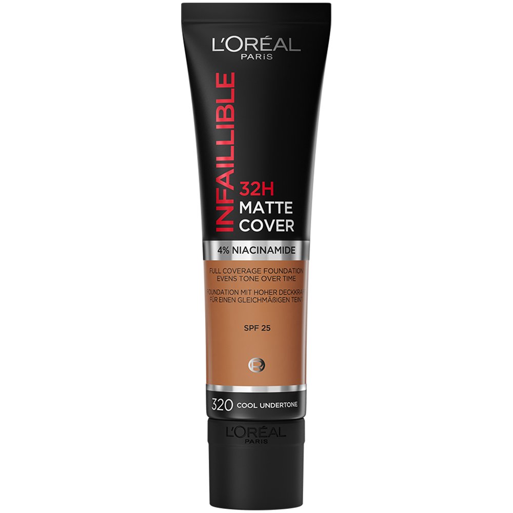 Loreal Paris L'oreal Paris Infaillible 32h Matte Cover Foundation Spf25 για Τέλεια Κάλυψη & Ματ Αποτέλεσμα Μακράς Διαρκείας με Δείκτη Αντηλιακής Προστασίας 30ml - 320 Cool Undertone