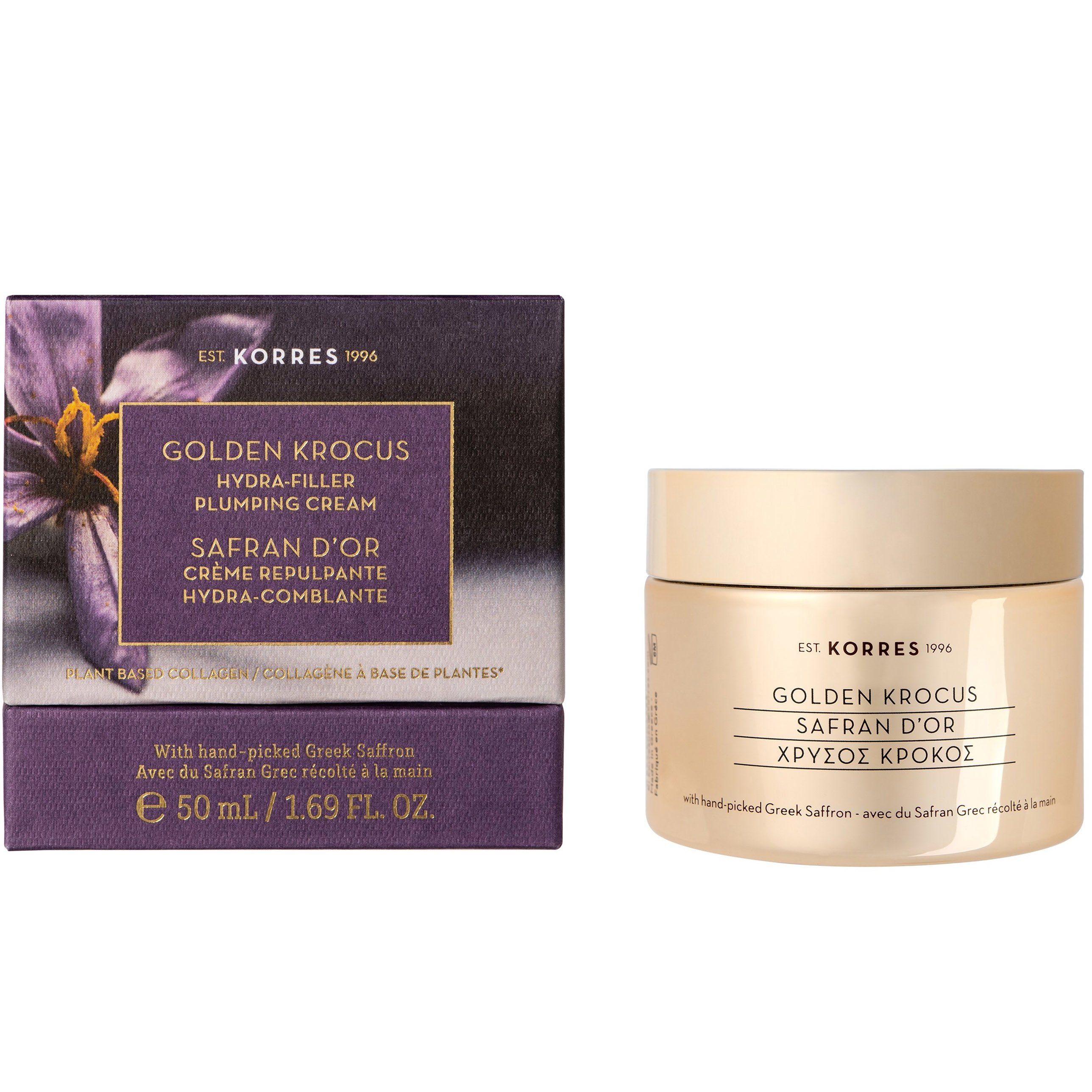 Korres Korres Golden Krocus Hydra Filler Plumping Cream Επανορθωτική Κρέμα Νεότητας Με Εκχύλισμα Κρόκου Κοζάνης 50ml