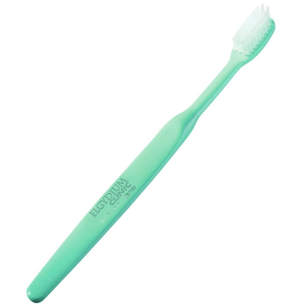 Elgydium Clinic 25/100 Semi-Hard Toothbrush Χειροκίνητη Οδοντόβουρτσα Μέτρια προς Σκληρή 1 Τεμάχιο – Τιρκουάζ