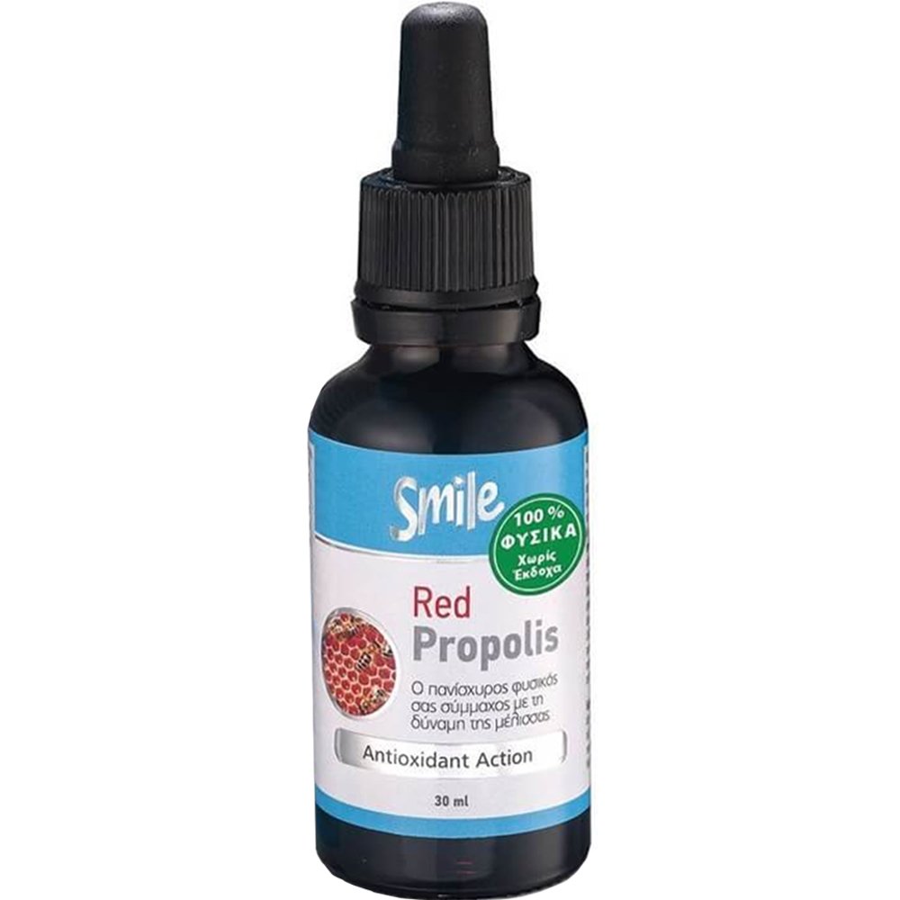 Smile Smile Red Propolis Συμπλήρωμα Διατροφής Κόκκινης Πρόπολης σε Πόσιμο Υγρό με Ισχυρές Αντιοξειδωτικές & Αντιφλεγμονώδεις Ιδιότητες για Ενίσχυση του Ανοσοποιητικού 30ml