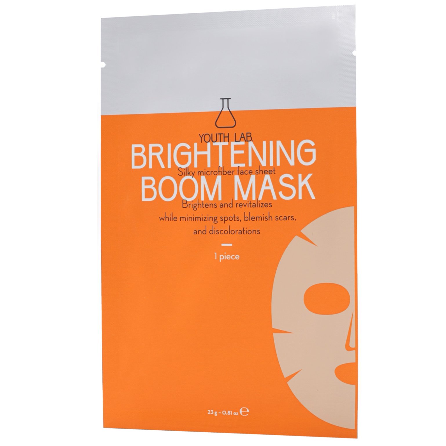 Youth Lab. Youth Lab Brightening Boom Sheet Mask Εμποτισμένη Υφασμάτινη Μάσκα Προσώπου με Λευκαντική, Αναπλαστική & Ενυδατική Δράση 23g