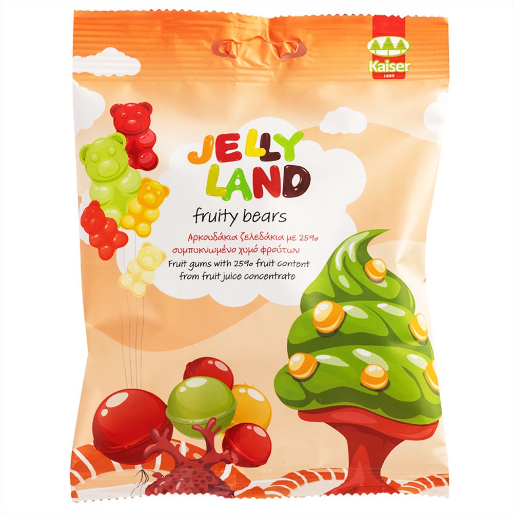 Kaiser Jelly Land Fruity Bears Αρκουδάκια Ζελεδάκια με 25% Συμπυκνωμένο Χυμό Φρούτων 100gr φωτογραφία