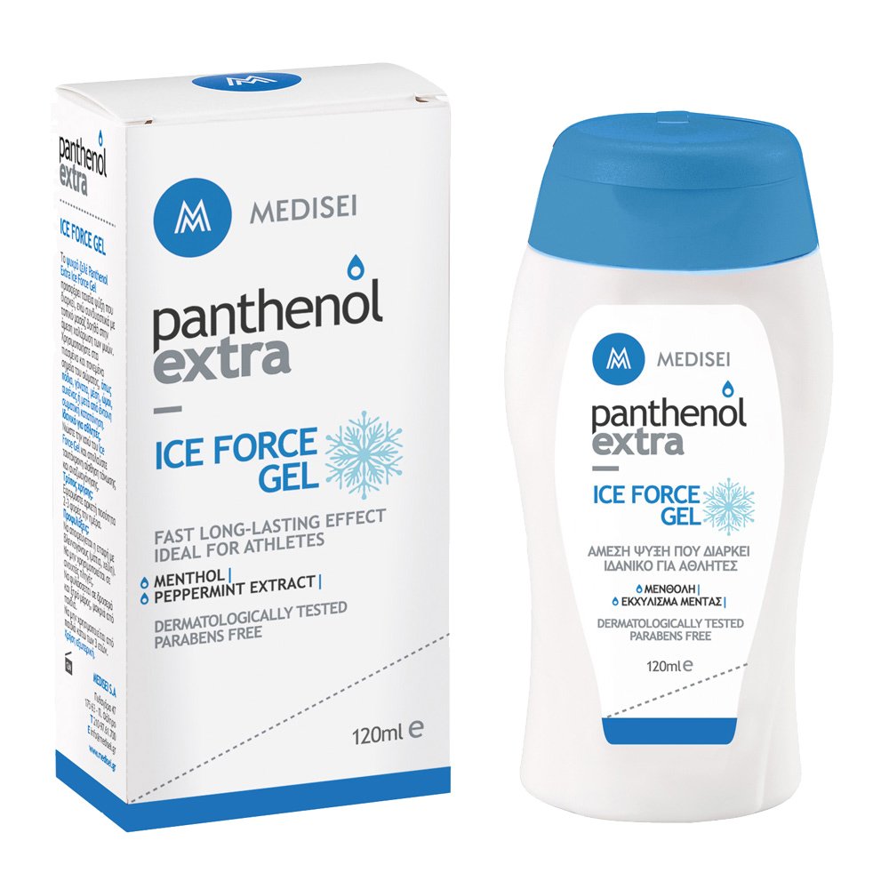 Medisei Medisei Panthenol Extra Ice Force Gel Κρυοθεραπείας για Άμεση Χαλάρωση των Μυών, Ιδανικό για Αθλητές 120ml