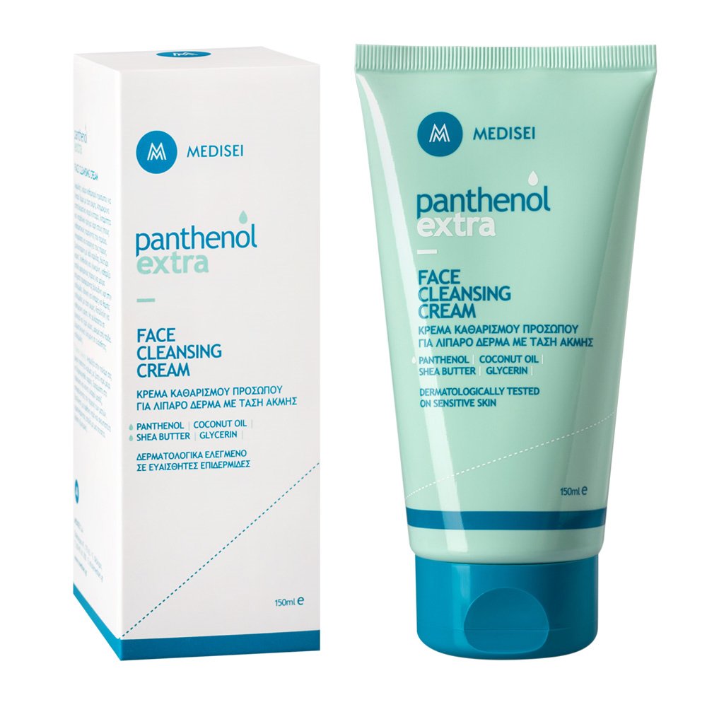 Medisei Panthenol Extra Face Cleansing Cream Κρέμα Καθαρισμού Προσώπου για Λιπαρό Δέρμα με Τάση Ακμής 150ml φωτογραφία