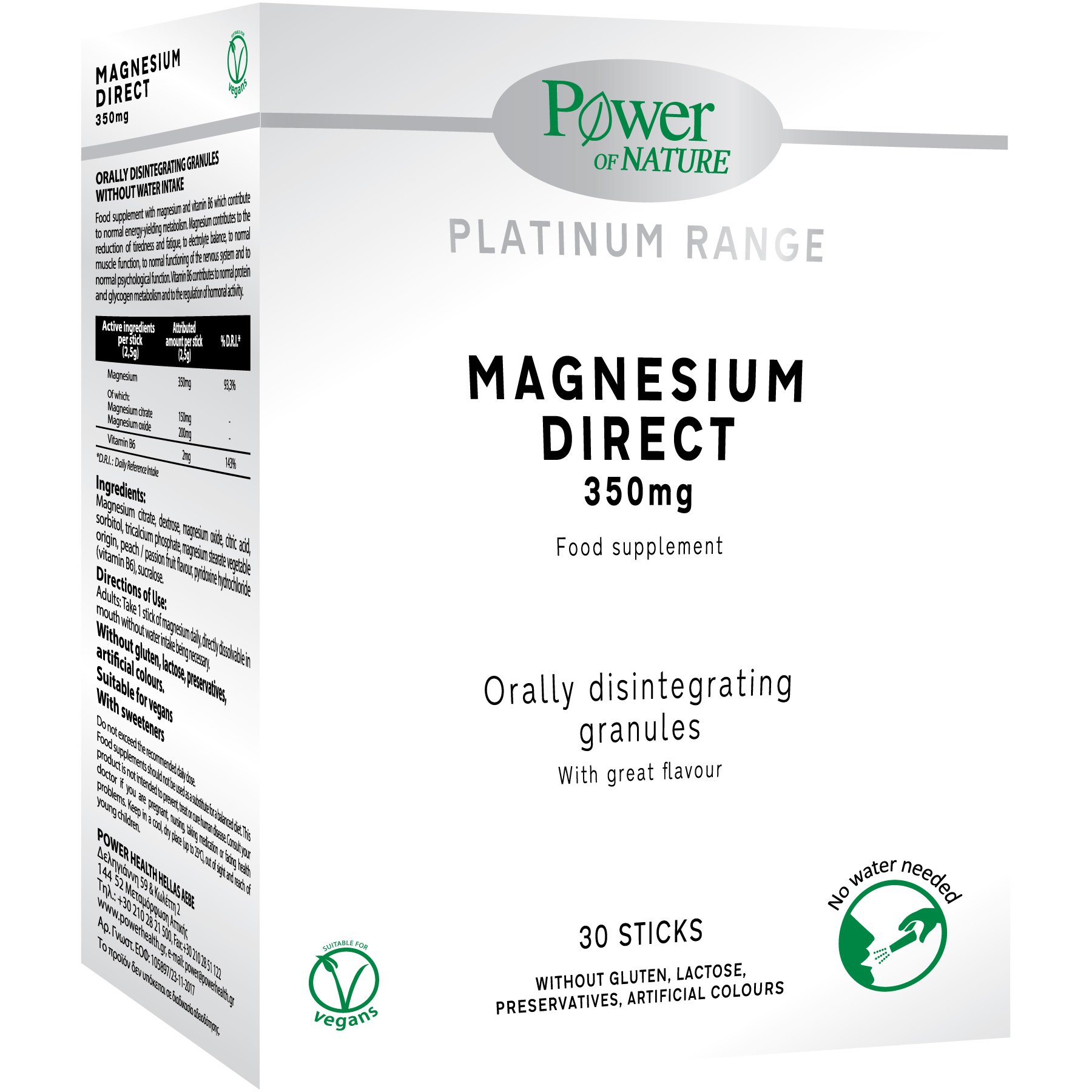 Power Health Power Health Platinum Range Magnesium Direct 350mg 30sticks