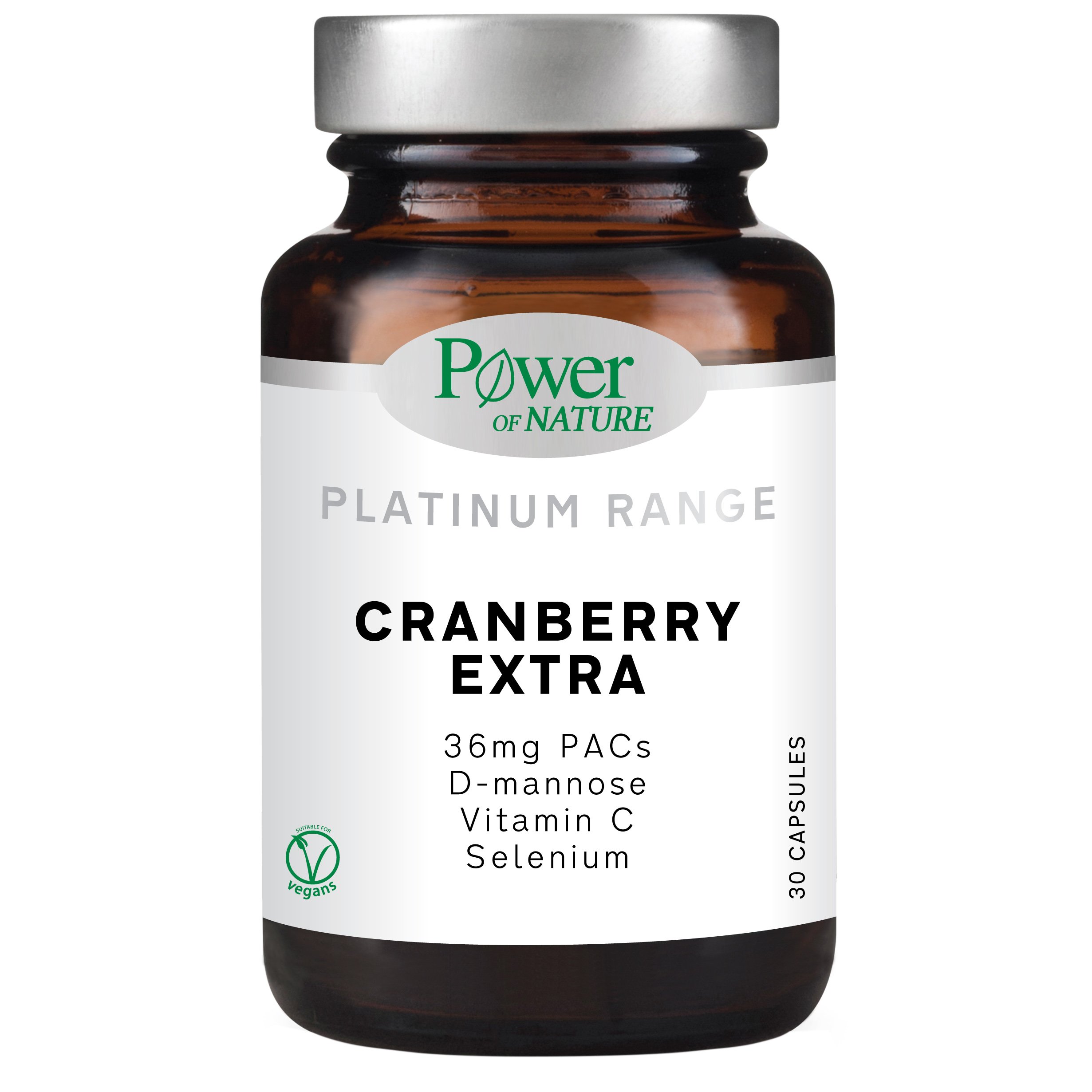 Power Health Power Health Platinum Range Cranberry Extra Συμπλήρωμα Διατροφής για τη Φυσιολογική Λειτουργία του Ανοσοποιητικού Συστήματος 30caps