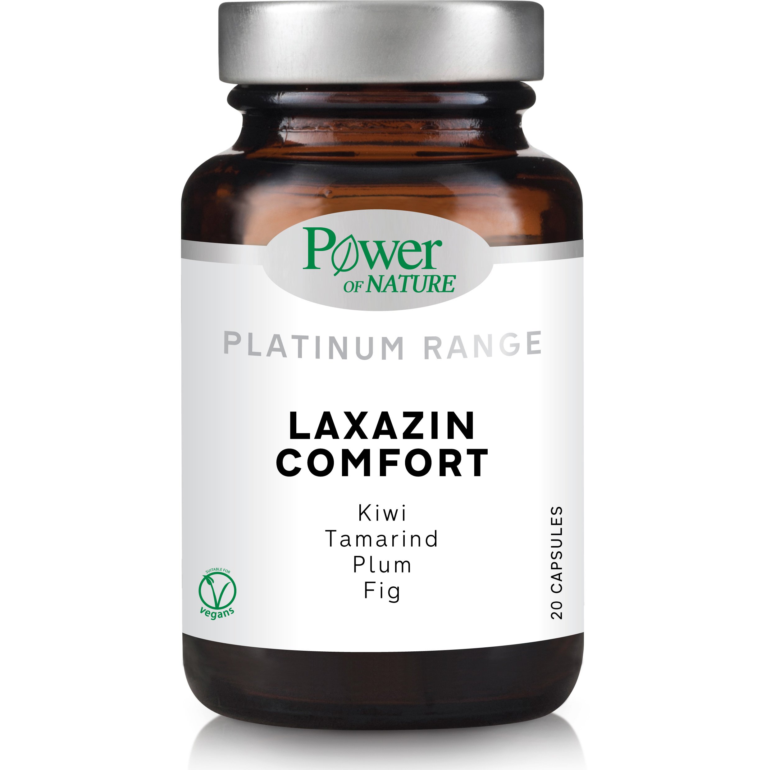 Power Health Power Health Platinum Range Laxazin Comfort Συμπλήρωμα Διατροφής με Ακτινίδιο, Δαμάσκηνο & Σύκο για τη Φυσιολογική Λειτουργία του Εντέρου 20caps