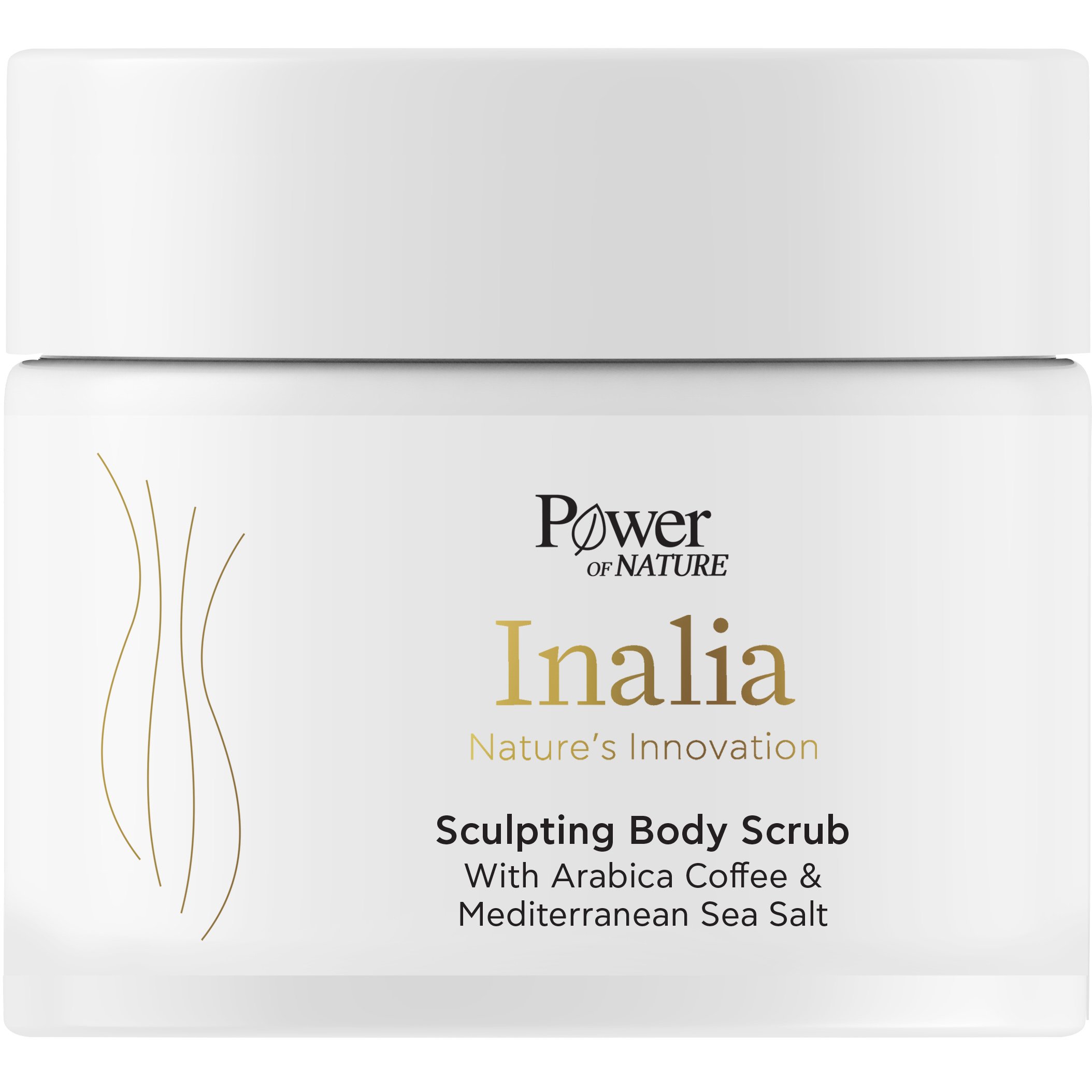 Inalia Inalia Sculpting Body Scrub With Arabica Coffee & Mediterranean Sea Salt Απολεπιστικό Σώματος με Κόκκους από Καφέ Arabica για Σύσφιξη της Επιδερμίδας 200ml