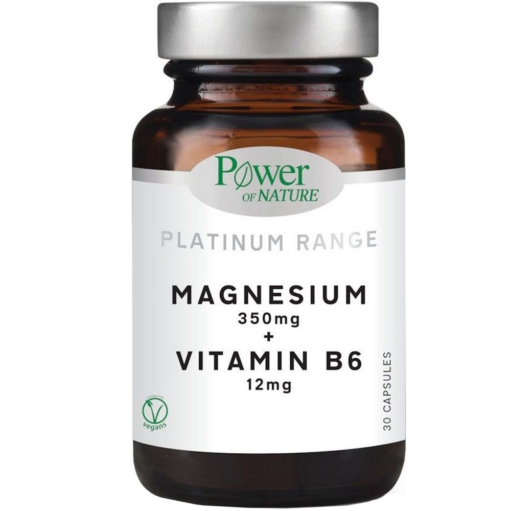 Power Health Power Health Platinum Range Magnesium 350mg & Vitamin B6 12mg 30caps,Συμπλήρωμα Διατροφής για Ενέργεια & Ψυχική Ανάταση