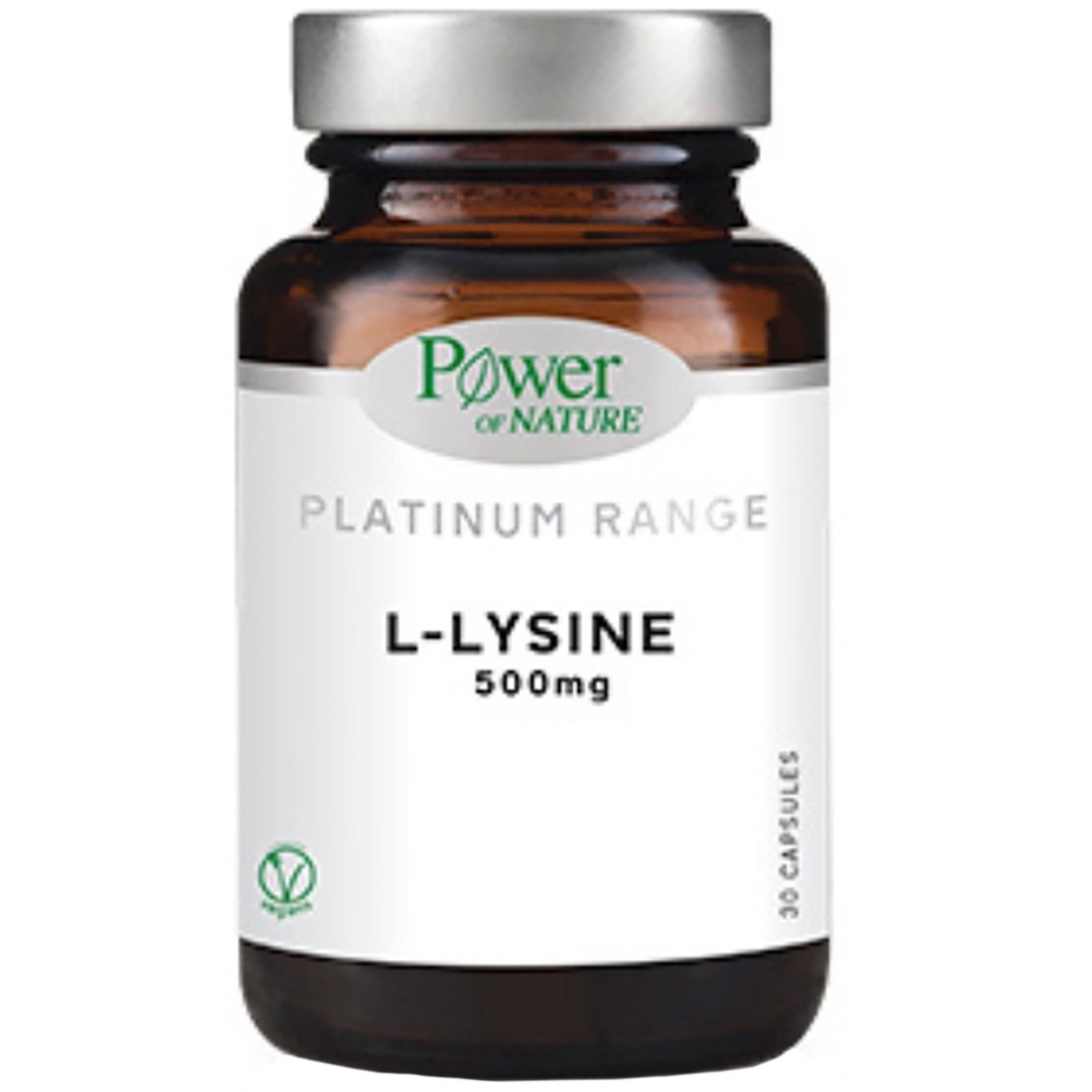 Power Health Power Health Platinum Range L-Lysine 500mg 30veg.caps,Συμπλήρωμα Διατροφής με Λυσίνη για την Πρόληψη του Επιχείλιου Έρπητα